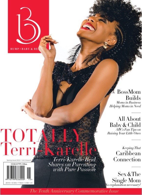 Dr. Terri-Karelle Reid graces the cover of the BossMom Magazine 10th 0th Anniversary Commemorative Issue