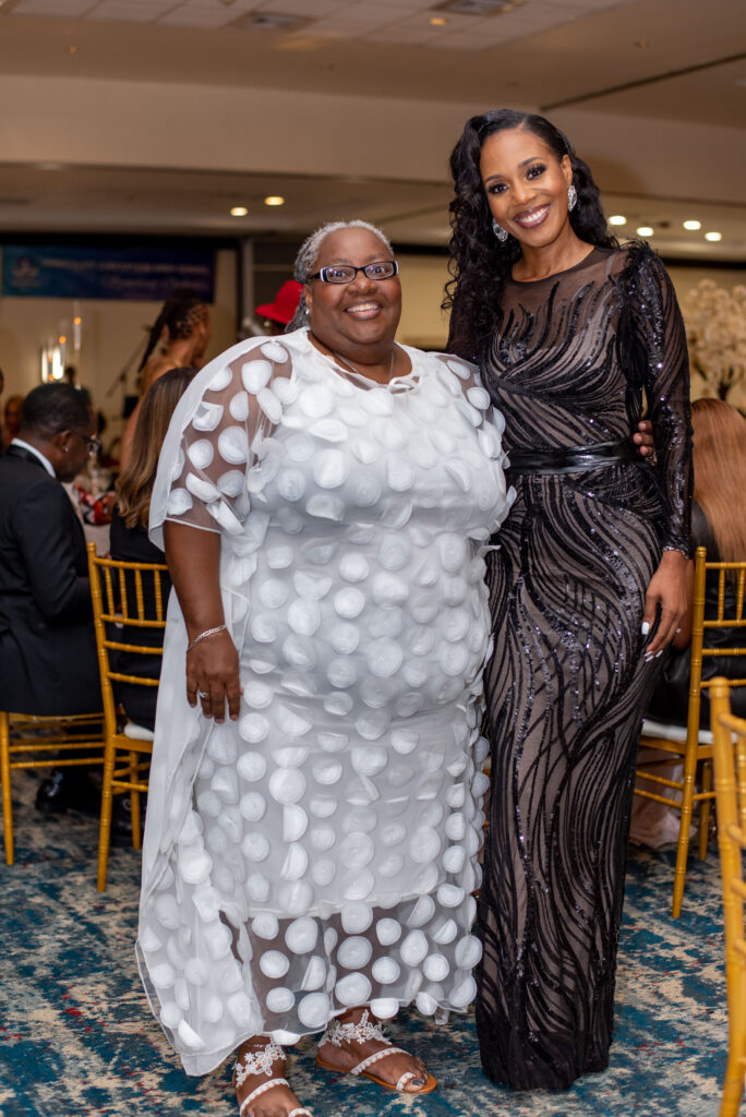Dr. Terri-Karelle Reid, who is known for her advocacy of Eve for Life, shared a proud moment with Joy Crawford, Executive Director, Co-Founder of EVE for Life and newly minted Distinguished Pioneer awardee in Volunteerism.