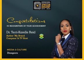 Dr. Terri-Karelle Reid recognized in 'Top 100 under 40 Most Influential People of African Descent (MIPAD)'